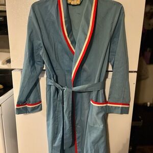 Vintage Blue Robe with Red and‎ White Trim medium